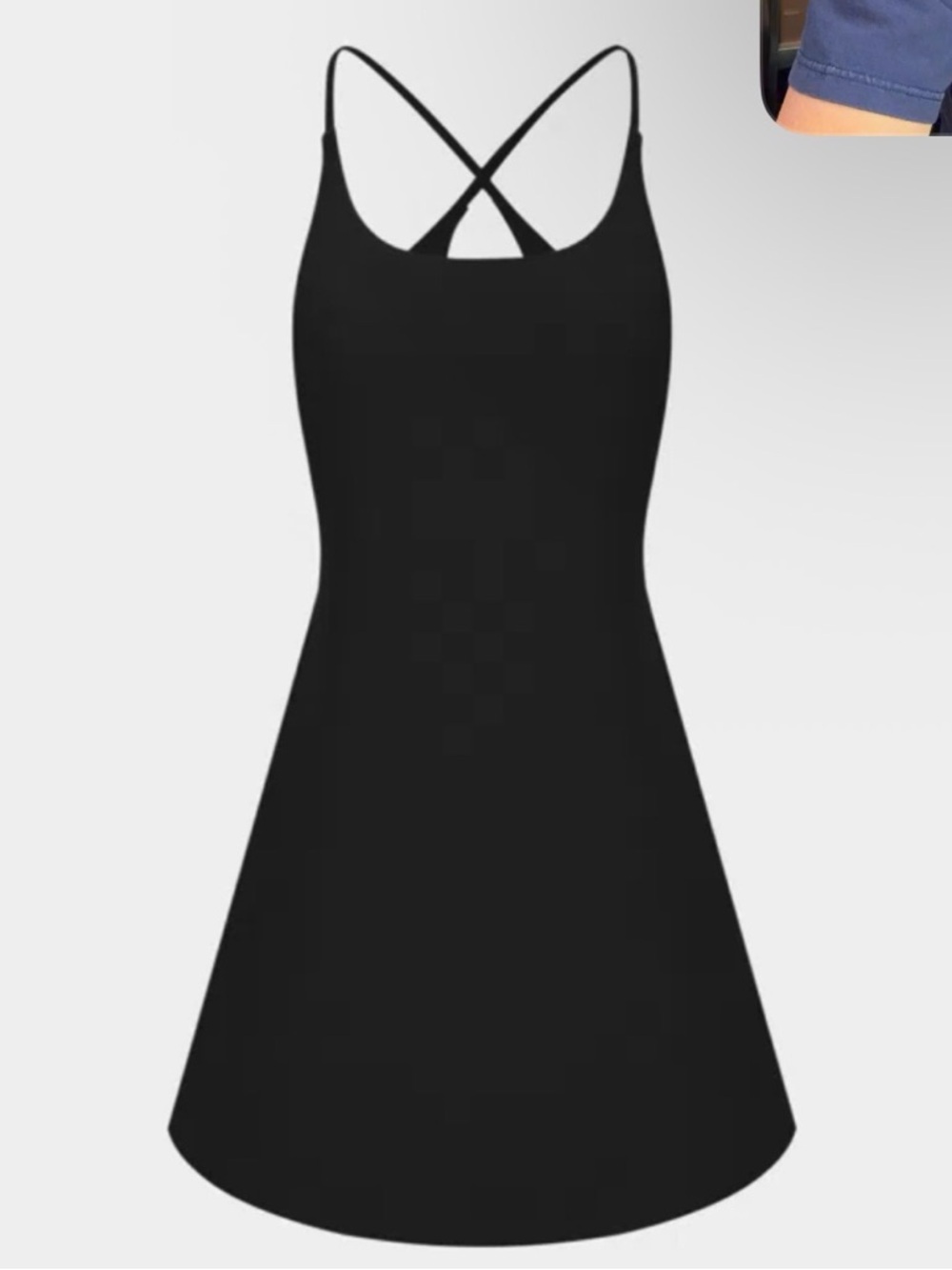 Halara Black Tennis Dress, XL, Easy-Peezy Built In Shorts with Pockets